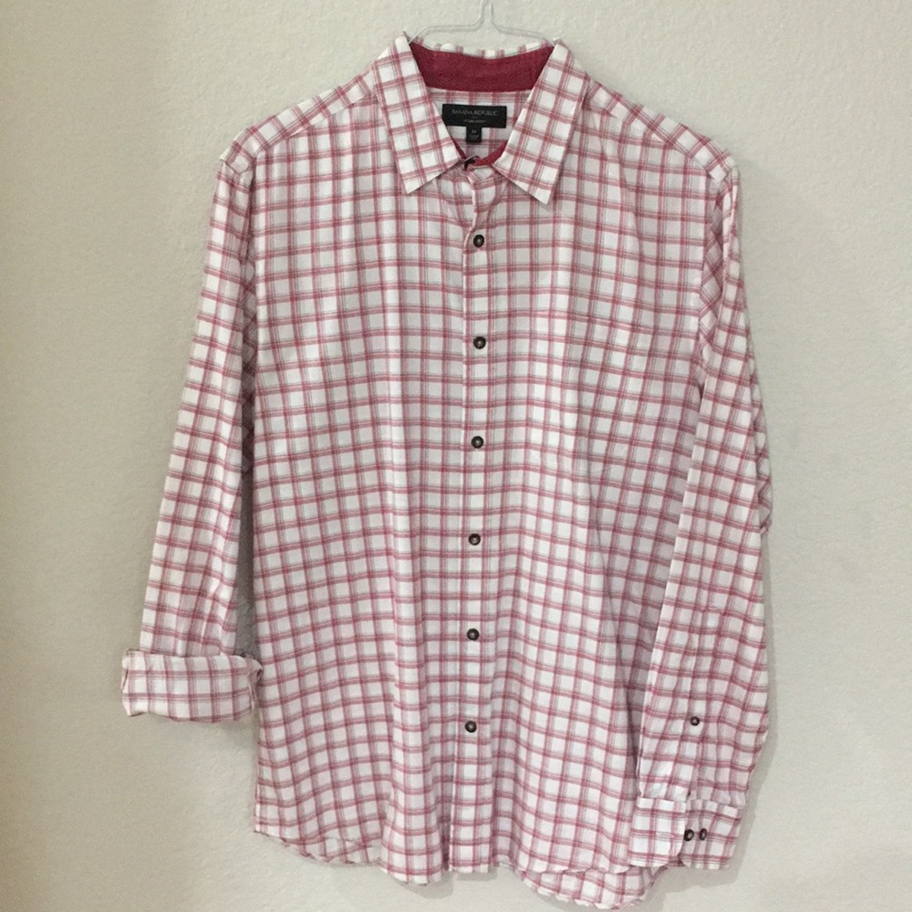 Banana Republic plaid button-down